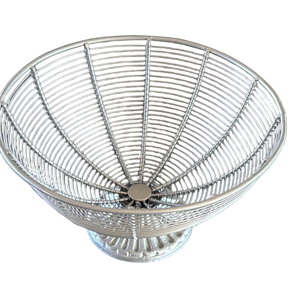 Elegant Silver Wire metal Fruit Basket bowl